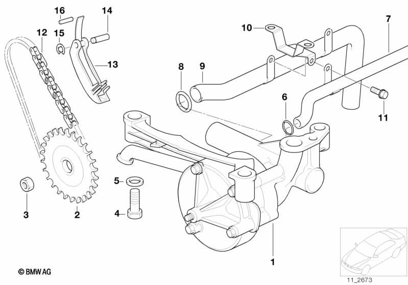 Lubrication system/Oil pump with drive