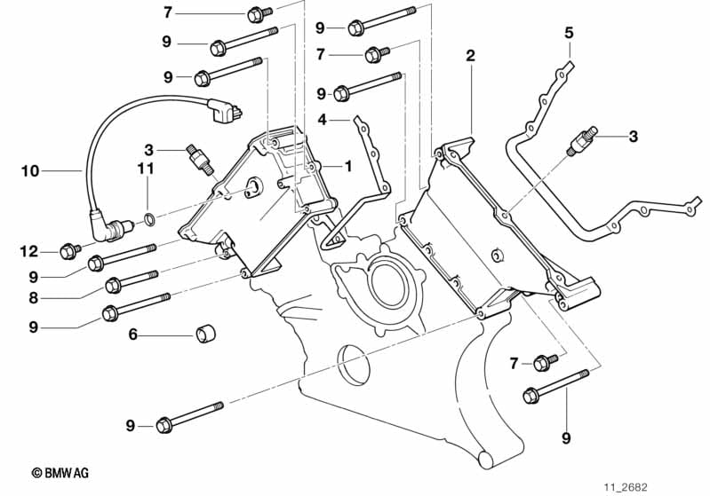Upper timing case