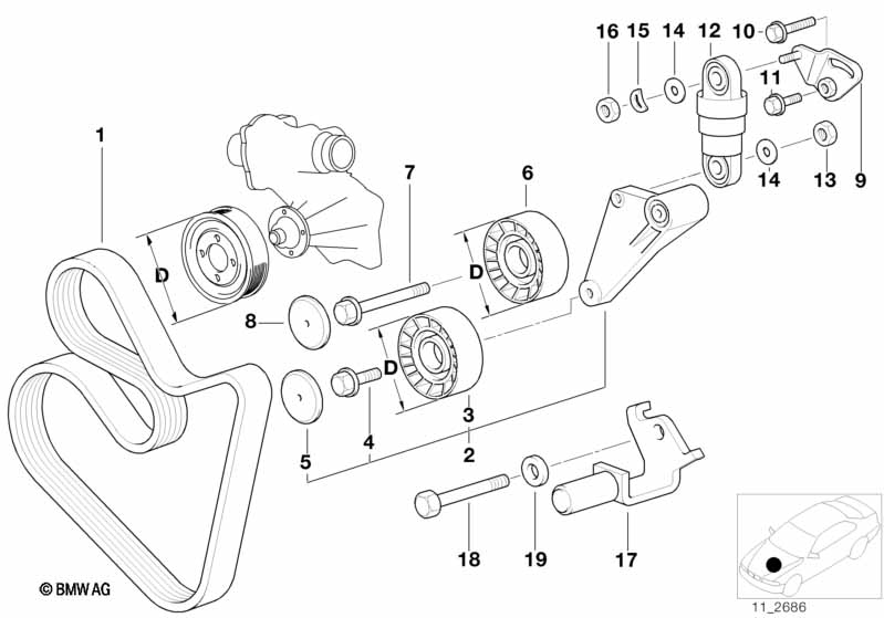 Belt Drive Water Pump/Alternator