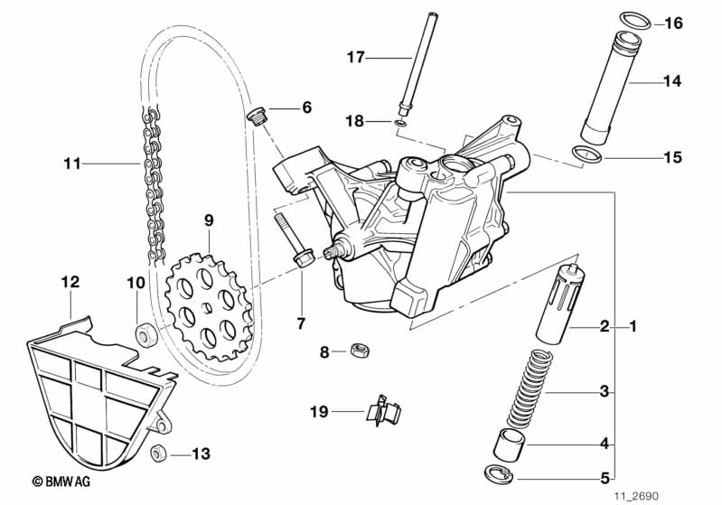 Lubrication system/Oil pump with drive