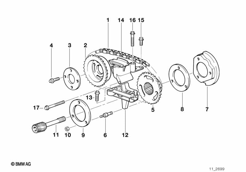 timing gear timing chain top