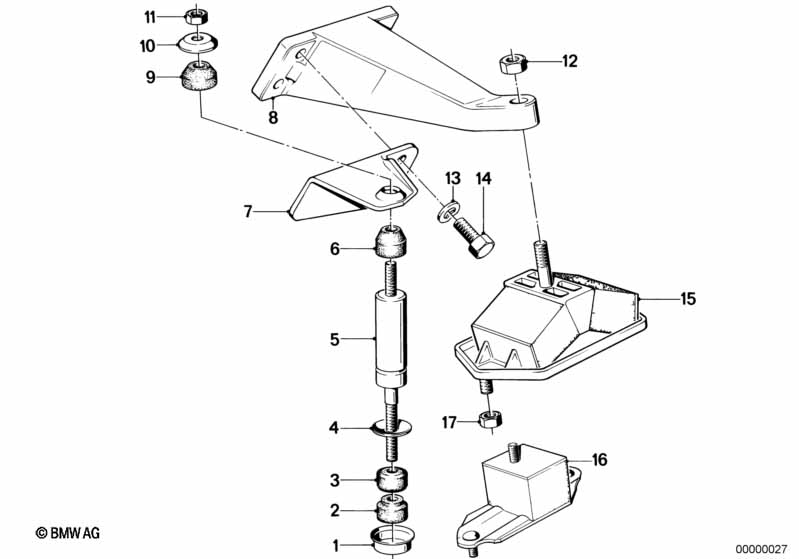 Genuine BMW 11811175120 E23 Supporting Bracket Right (Inc. 745i, 728iS & 733i) | ML Performance UK Car Parts