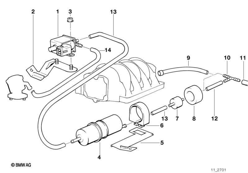 Genuine BMW 11721702162 E34 E53 E39 Holder (Inc. 740iL, X5 4.6is & 530i) | ML Performance UK Car Parts