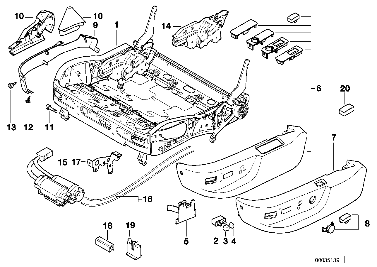 Genuine BMW 52107058012 E38 Covering Outer LAVENDELGRAU (Inc. 750i, 750iL & 740d) | ML Performance US Car Parts