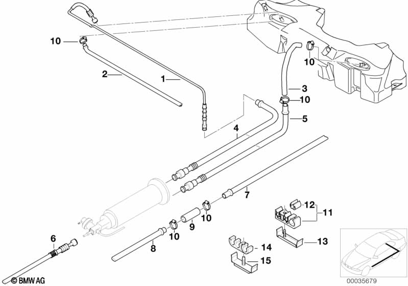 Genuine BMW 16112228823 E39 Fuel Return Line (Inc. M5) | ML Performance UK Car Parts