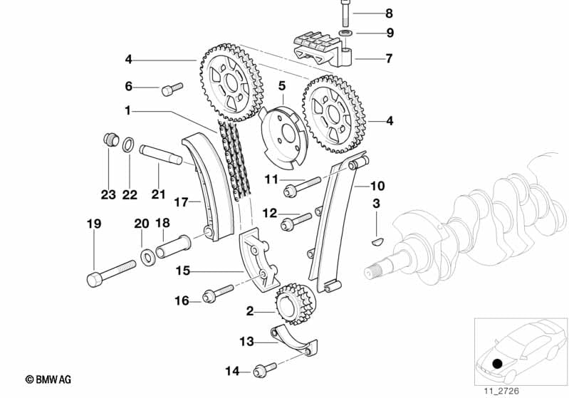 Timing and valve train-timing chain