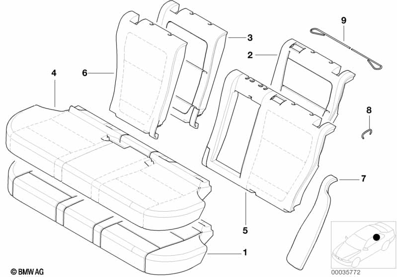 Genuine BMW 52208258399 E53 Lateral Trim Panel Left SCHWARZ (Inc. X5) | ML Performance EU Car Parts