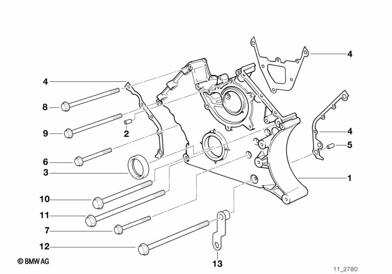 Genuine BMW 11141702543 E31 E39 E38 Timing Case Cover, Bottom (Inc. 540iP, 540i & 535i) | ML Performance EU Car Parts