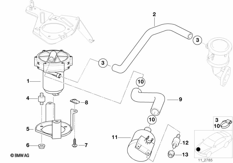 Genuine BMW 11721744340 E39 E38 Air Cleaner (Inc. 528i & 728i) | ML Performance UK Car Parts