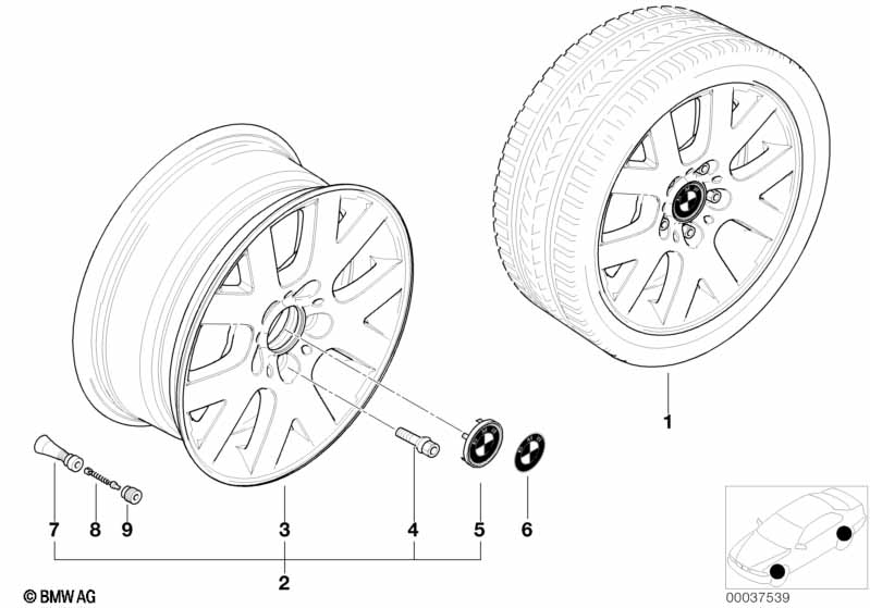 BMW LA wheel, V spoke 54