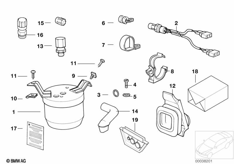Genuine BMW 64118368472 E36 Bowden Cable Leg-Room A=ROT / B=GRÜN (Inc. 325tds, 325is & 316i) | Duco Car Parts UK Car Parts