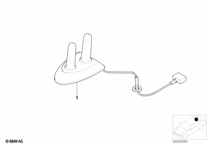 Single parts, double telephone antenna