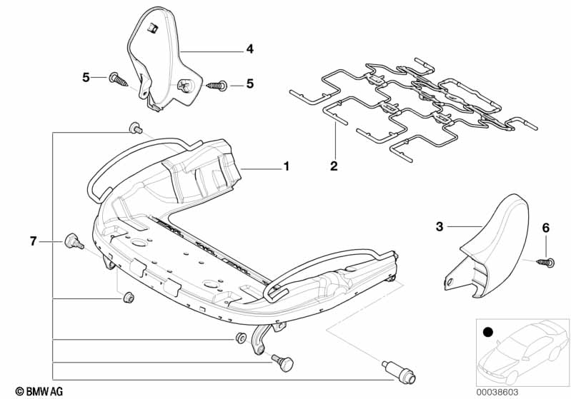 Genuine BMW 52107011759 E93 Mounting Parts Set (Inc. 325Ci, 320i & 330Cd) | ML Performance EU Car Parts