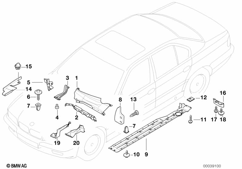 Genuine BMW 51718167185 E38 Left Upper Part Of Fire Wall (Inc. 740d, 750i & 730iL) | ML Performance EU Car Parts