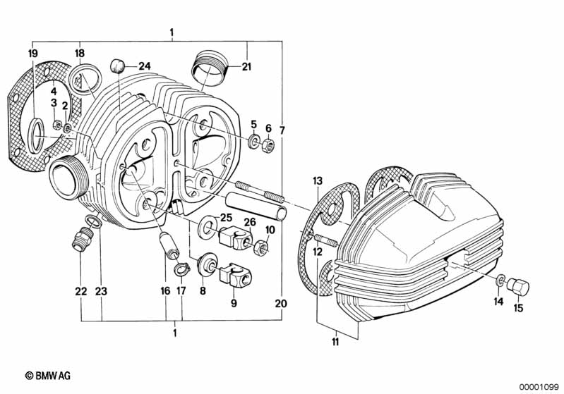 Genuine BMW 11121338392 Cylinder Head Right (Inc. R 100 GS & R 100 R) | ML Performance EU Car Parts