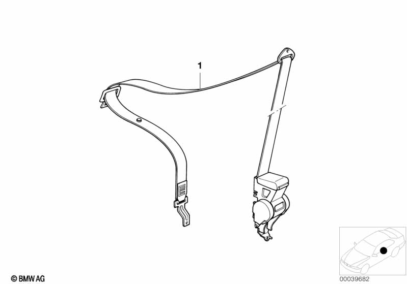 Safety belt front left