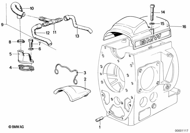 Genuine BMW 11151335735 Vent Hose (Inc. R45, R65 & R45/N) | ML Performance UK Car Parts