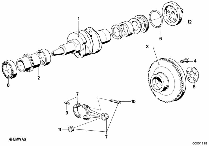 Crankshaft/Connecting rod/Mounting parts