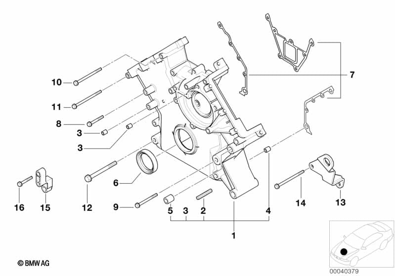Lower timing case