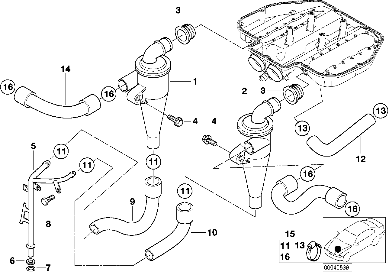 Genuine BMW 11151406902 E39 E52 Return Hose Zyl. 5-8 (Inc. M5 & Z8) | ML Performance UK Car Parts