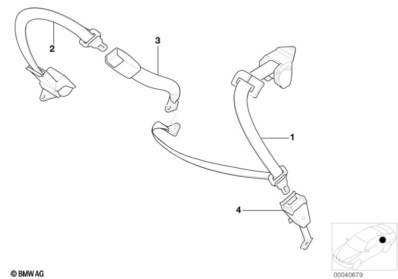 Safety belt rear