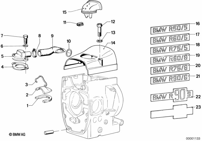 Genuine BMW 51141259369 Type Plate (Inc. R90S) | ML Performance UK Car Parts