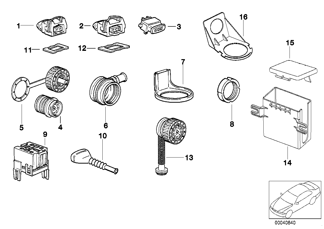 Genuine BMW 12521714344 E38 E34 E46 Diagnosis Plug Bracket DIAGNOSE (Inc. X5 25dX, 318is & 750i) | ML Performance UK Car Parts