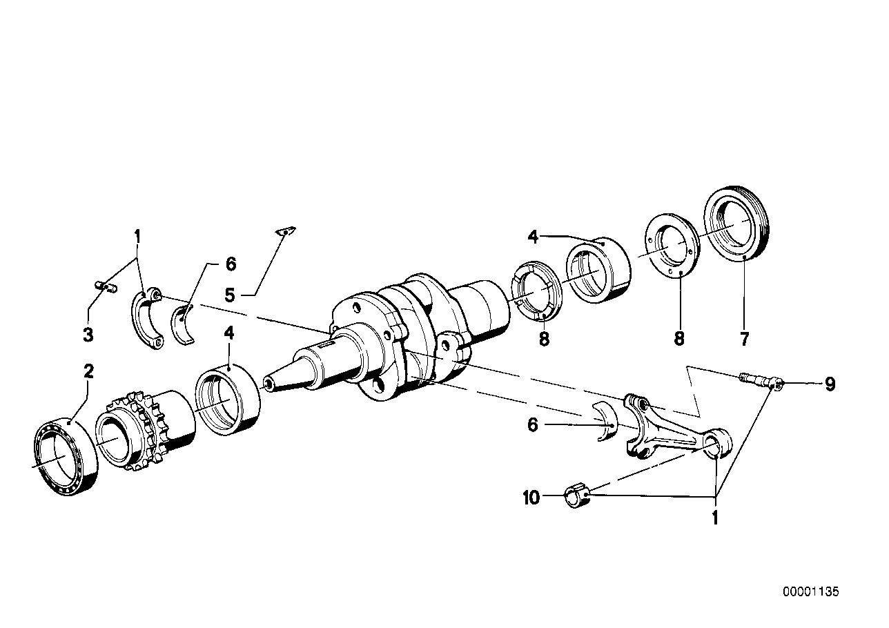 Genuine BMW 11241258420 Bearing Shell +0,50 (Inc. R65T, R60/5 & R45/N) | ML Performance UK Car Parts