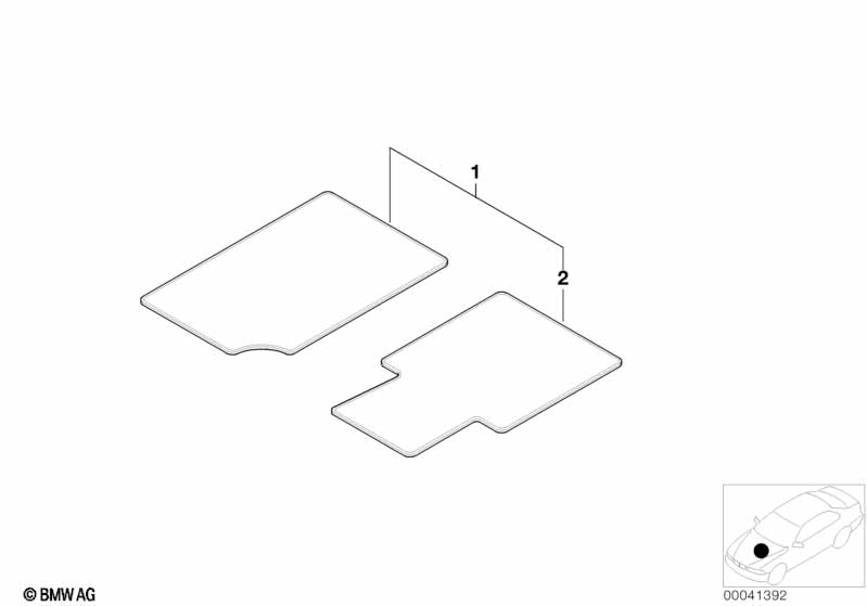Floor mats, velours