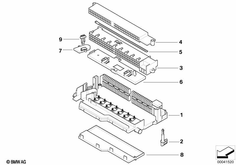 Single components for fuse box