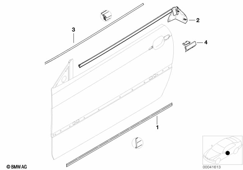 Door weatherstrip front