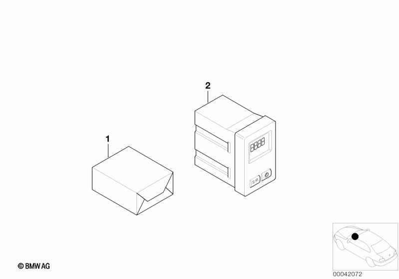 Genuine BMW 62138383661 E36 Uncoded Clock/On Bord Computer (Inc. Z3) | ML Performance US Car Parts