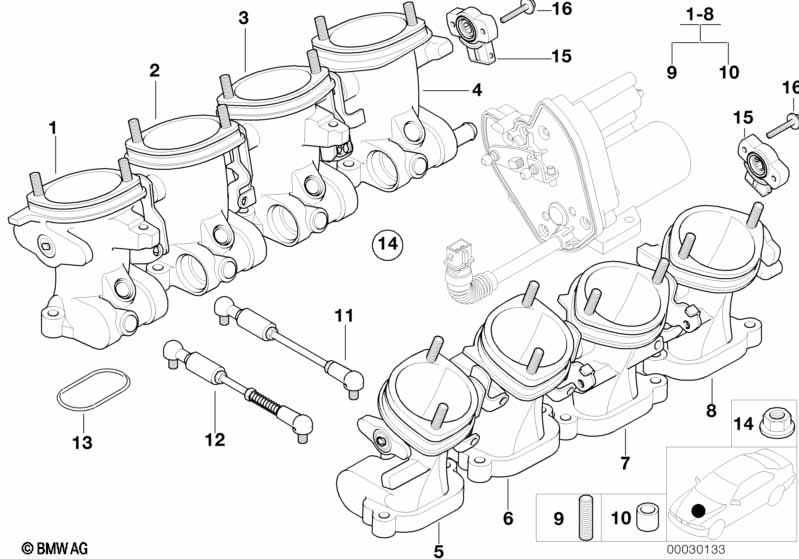 Genuine BMW 13541402062 E39 E52 Stud Bolt M5X23 (Inc. M5 & Z8) | ML Performance EU Car Parts