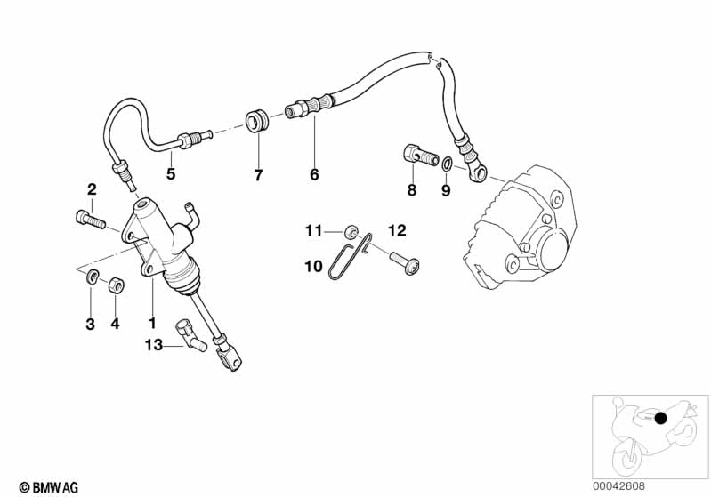 Rear brake master cylinder