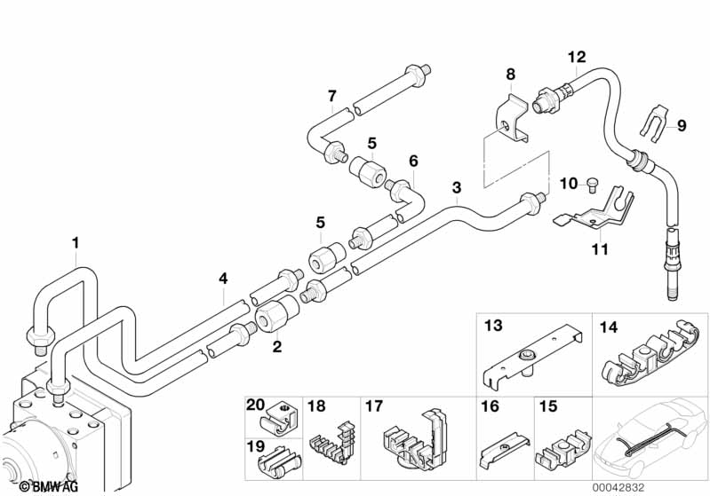 Rear brake pipe DSC