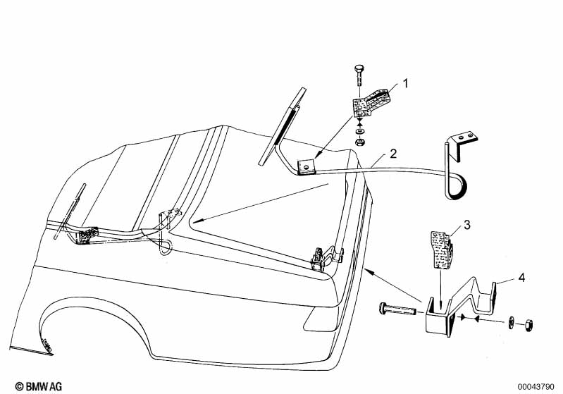 Genuine BMW 54210006048 E21 Right Hardtop Support (Inc. 320i, 318i & 316) | ML Performance EU Car Parts