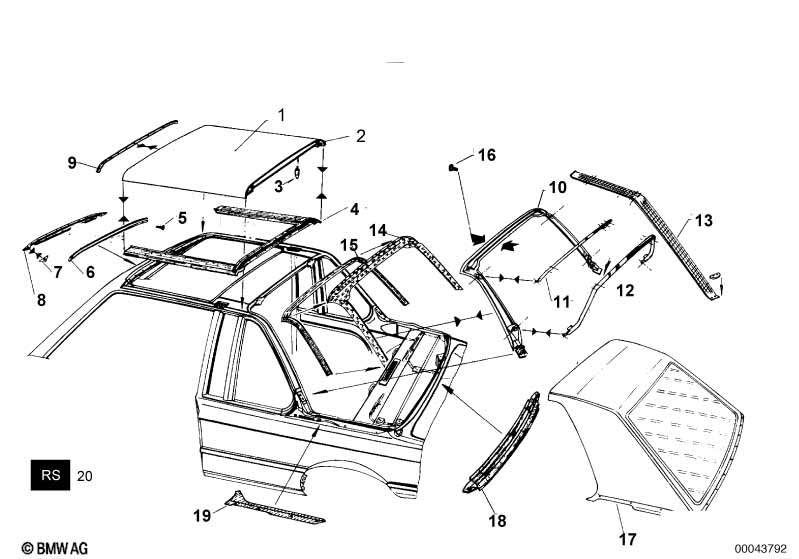 Genuine BMW 54210006299 E21 Outer Cover For Hardtop TEXTIL SCHWARZ (Inc. 318, 318i & 323i) | ML Performance EU Car Parts