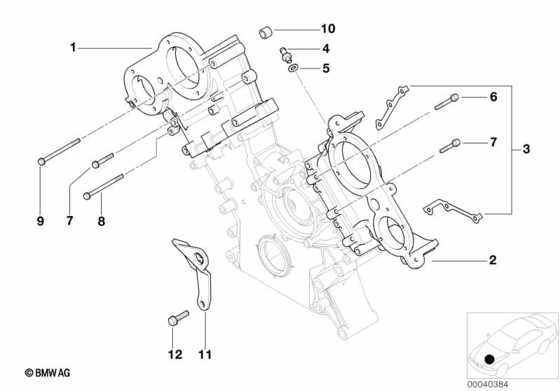 Upper timing case