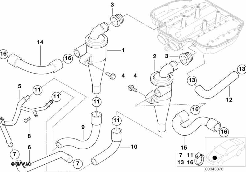 Genuine BMW 11151407621 E52 Return Hose (Inc. Z8) | ML Performance UK Car Parts