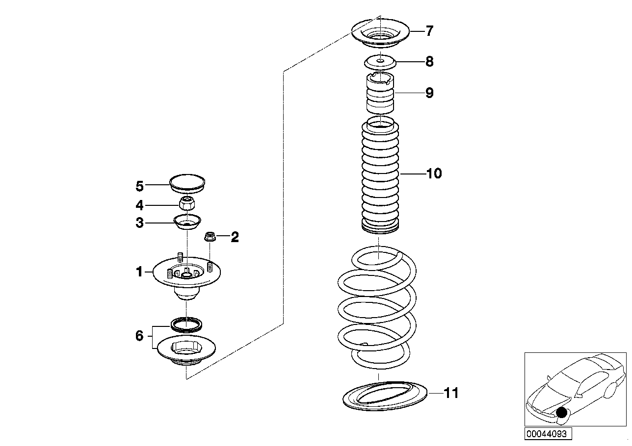 Genuine BMW 31336751594 E53 Additional Shock Absorber, Front L=85mm (Inc. X5 3.0i) | ML Performance UK Car Parts