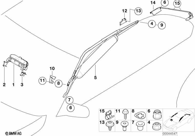 Airbag passenger and head airbag