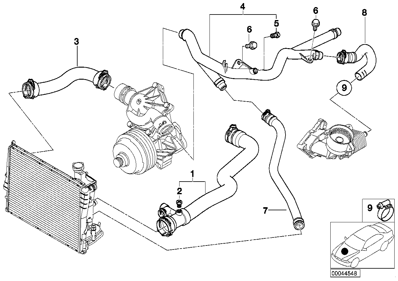 Genuine BMW 11532247852 E46 Water Hose (Inc. 330d & 330xd) | ML Performance EU Car Parts