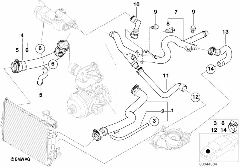 Cooling System Water Hoses