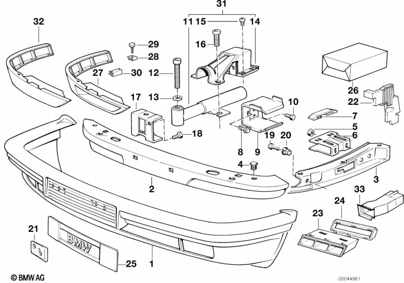 Trim panel, bumper, front