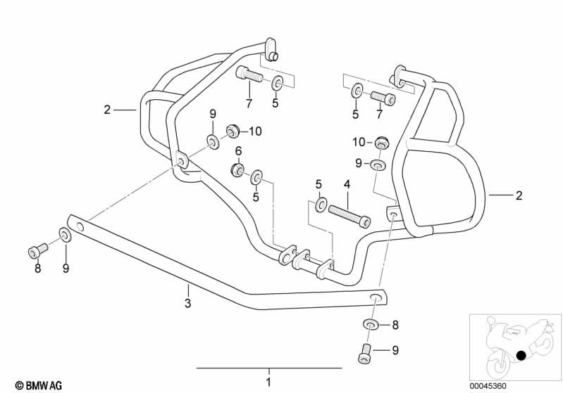 Genuine BMW 07119901114 Fillister-Head Screw M10X100 (Inc. R 65 RT, R 80 GS & R 100 GS) | ML Performance EU Car Parts