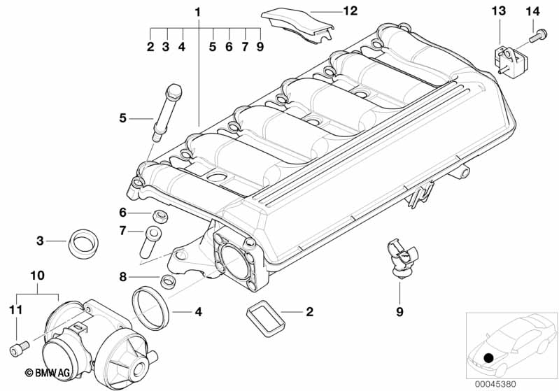 Intake manifold system-AGR
