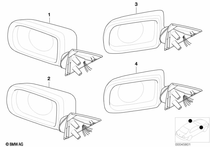 Exterior mirror (S430A)