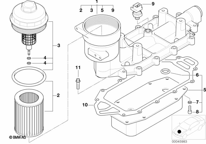Lubricat.syst.-oil filter,heat exchanger