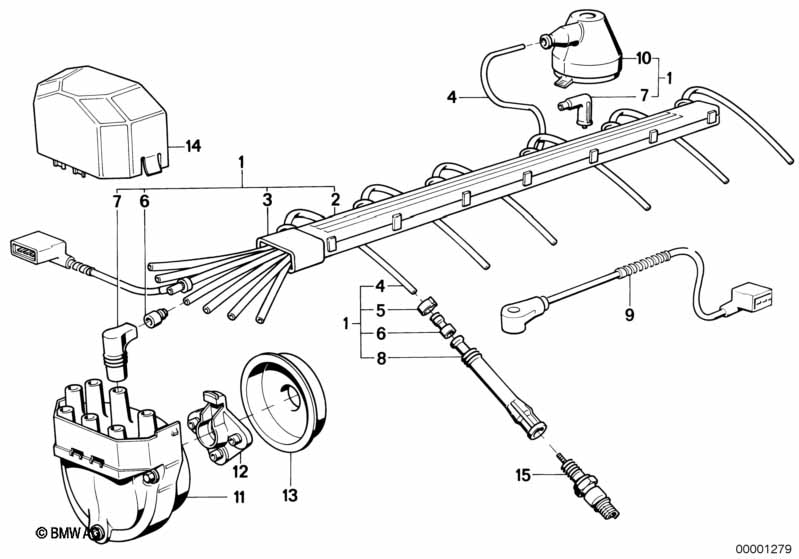 Genuine BMW 12121720525 E24 Ignition Wiring (Inc. 635CSi) | ML Performance UK Car Parts