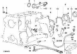 Blocco cilindri/pezzi montabili diagram for BMW 3 Series E36 318i